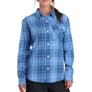 Spyder Blue Plaid Button Down Flannel